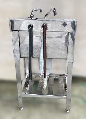 業務用ステンレス製1槽式シンク 流し台 バックガード・水栓付 厨房