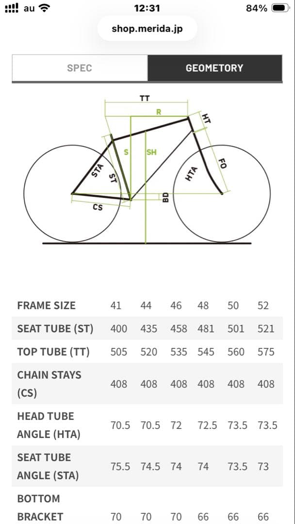 MERIDA ロードバイクフレーム