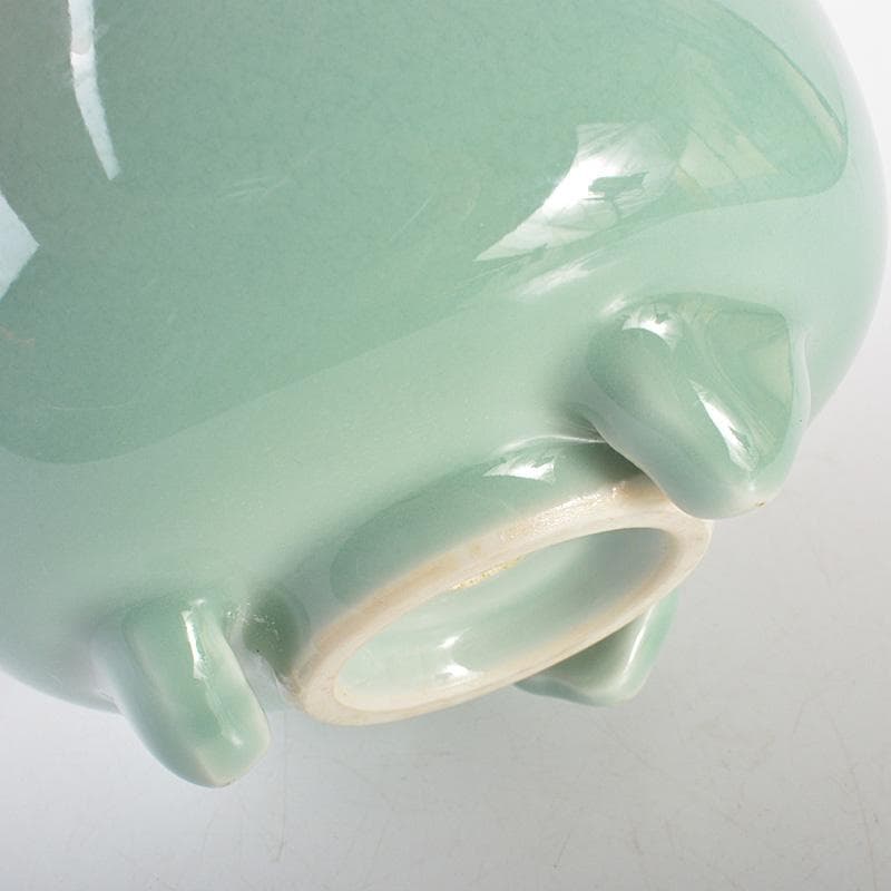 茶道具　板谷波山作　青磁　三足香爐　共布共箱　M　R6770