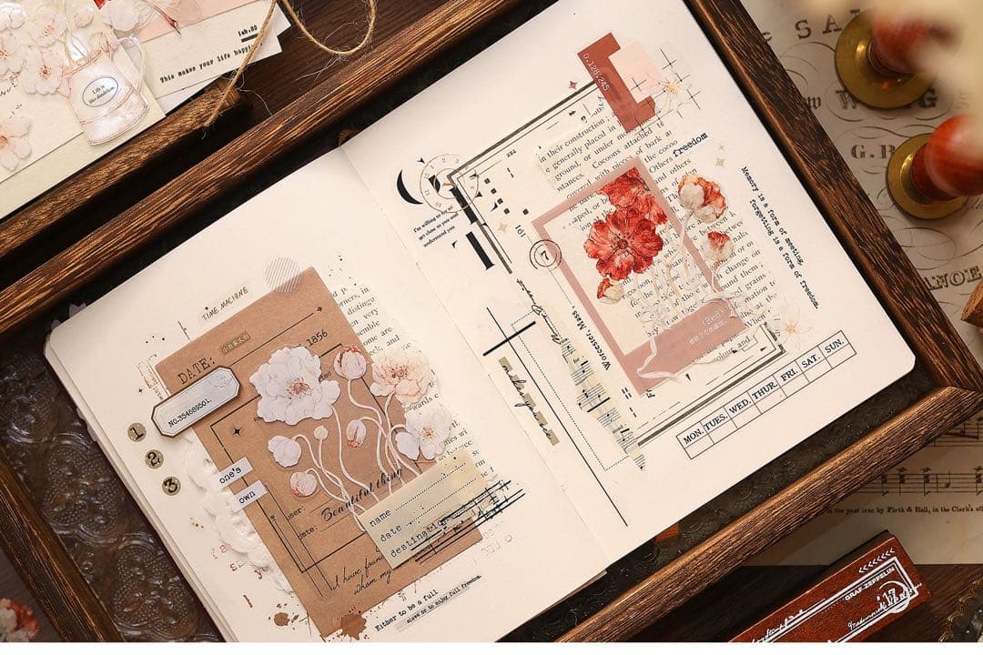 小白家文創《雾棕》海外マスキングテープ　マステ 【2034】