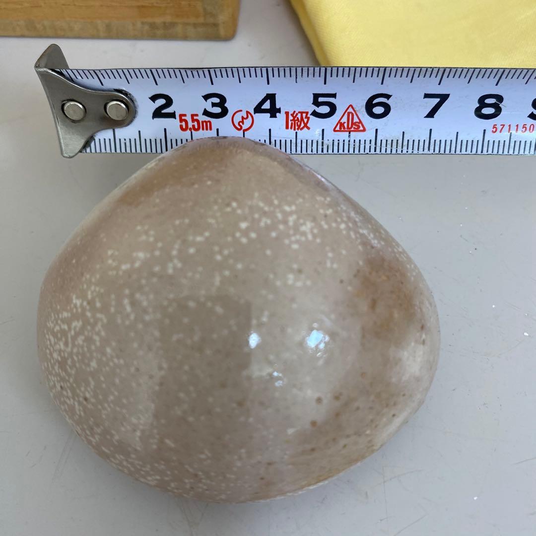 【共箱】萩　蛤香合　十五代　坂倉新兵衛造　布付き　山口県指定無形文化財