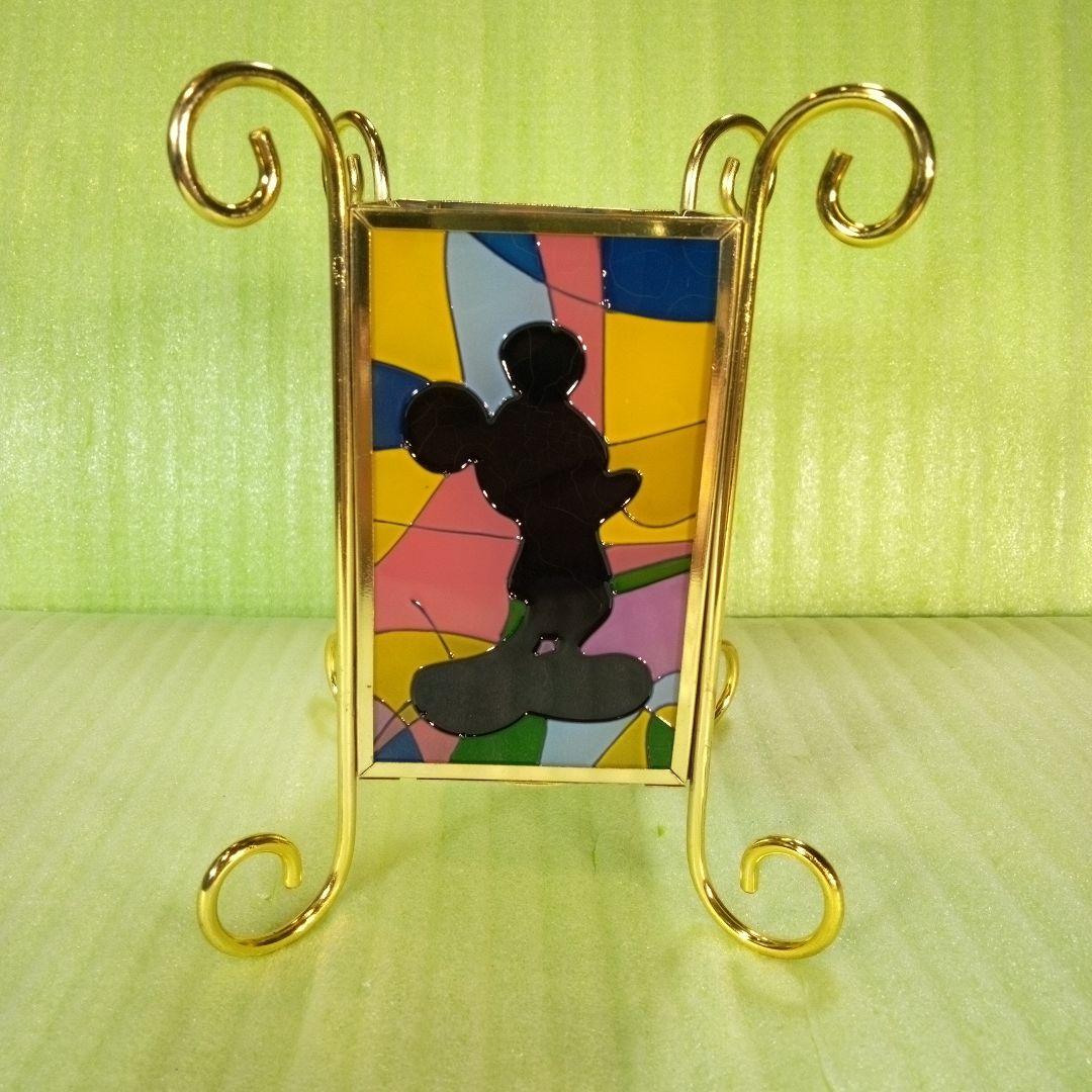 ミッキーマウス　ステンドグラス　ティーライトキャンドルホルダー　ロウソク立て