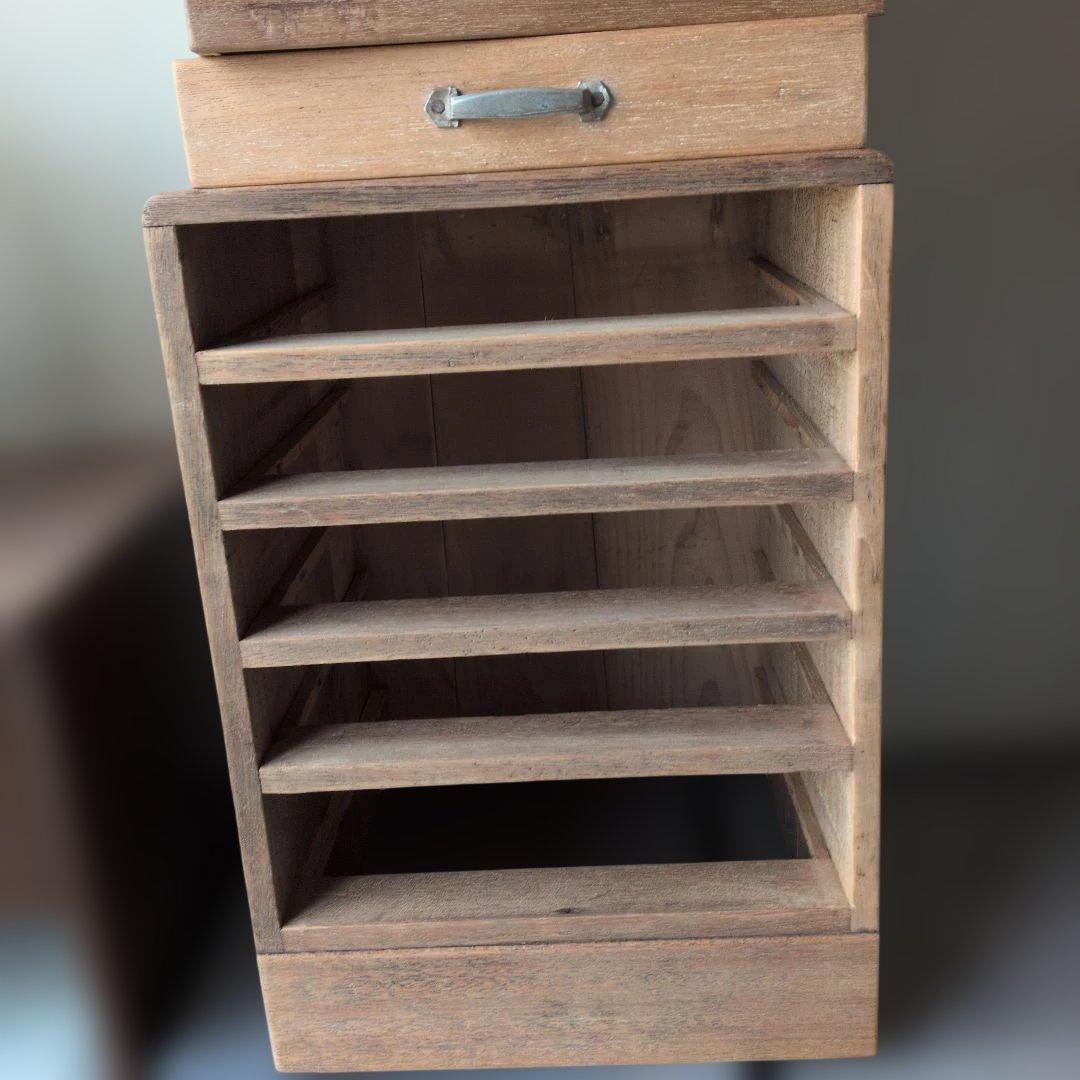 古道具アンティーク戦前木製 5段引き出し