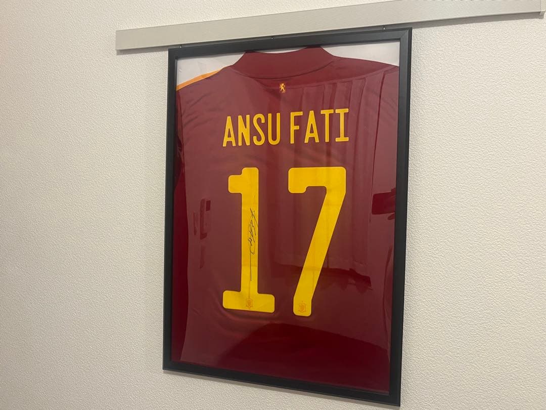 【サイン入り】スペイン代表 ユニフォーム アンスファティ 正規品バルセロナ