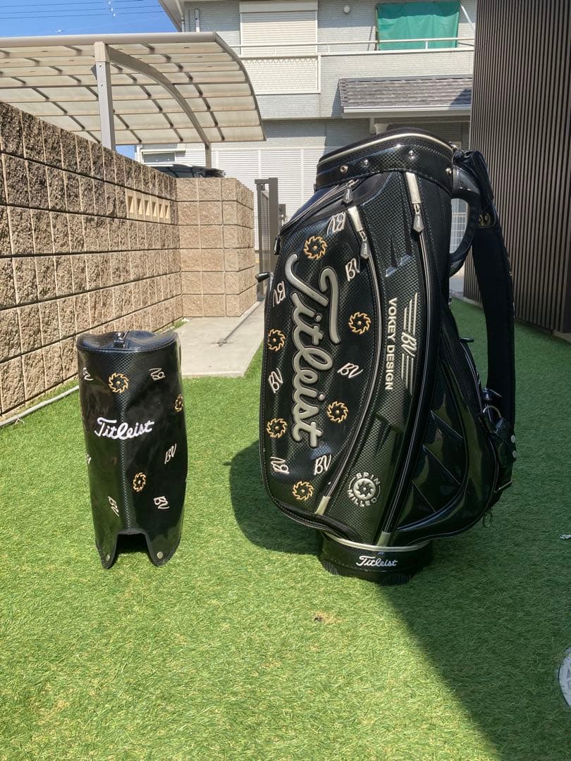 希少！タイトリスト　ボーケーデザイン　3点式キャディバッグ