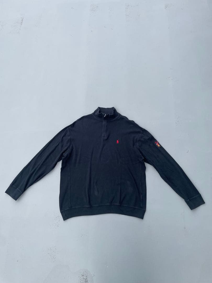 ポロラルフローレンスウェットハーフプルオーバー アノラック ジップ90s当時モノ