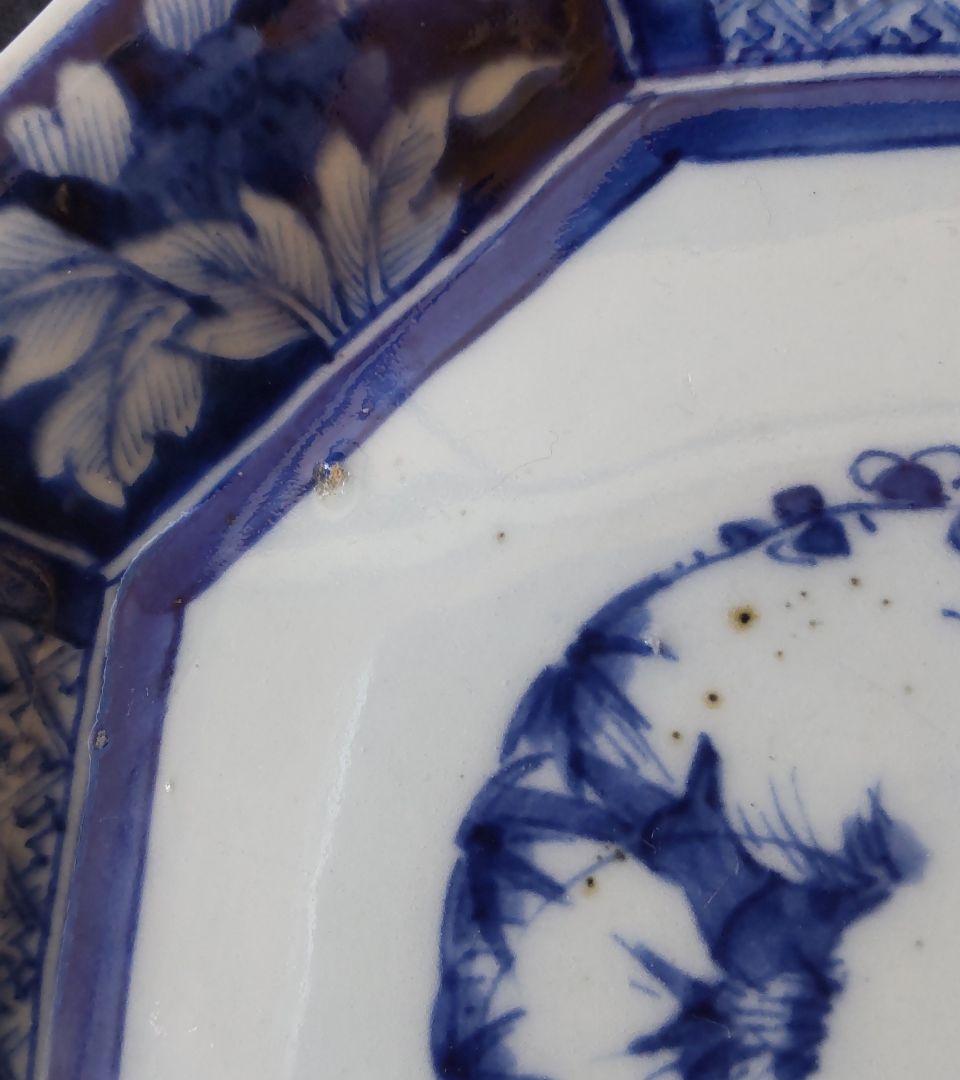 古伊万里　染付　八角皿