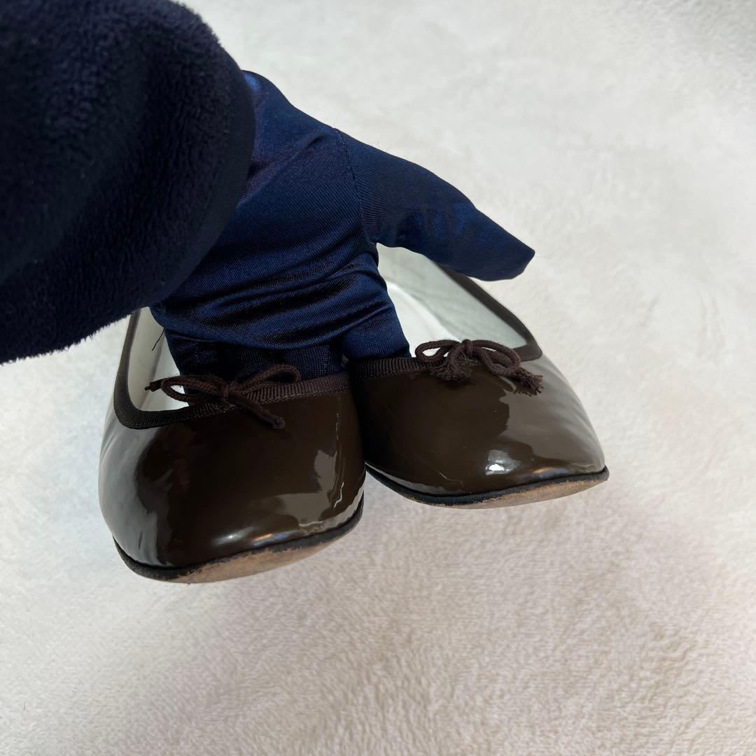 Repetto レペット バレエシューズ エナメル 茶 39