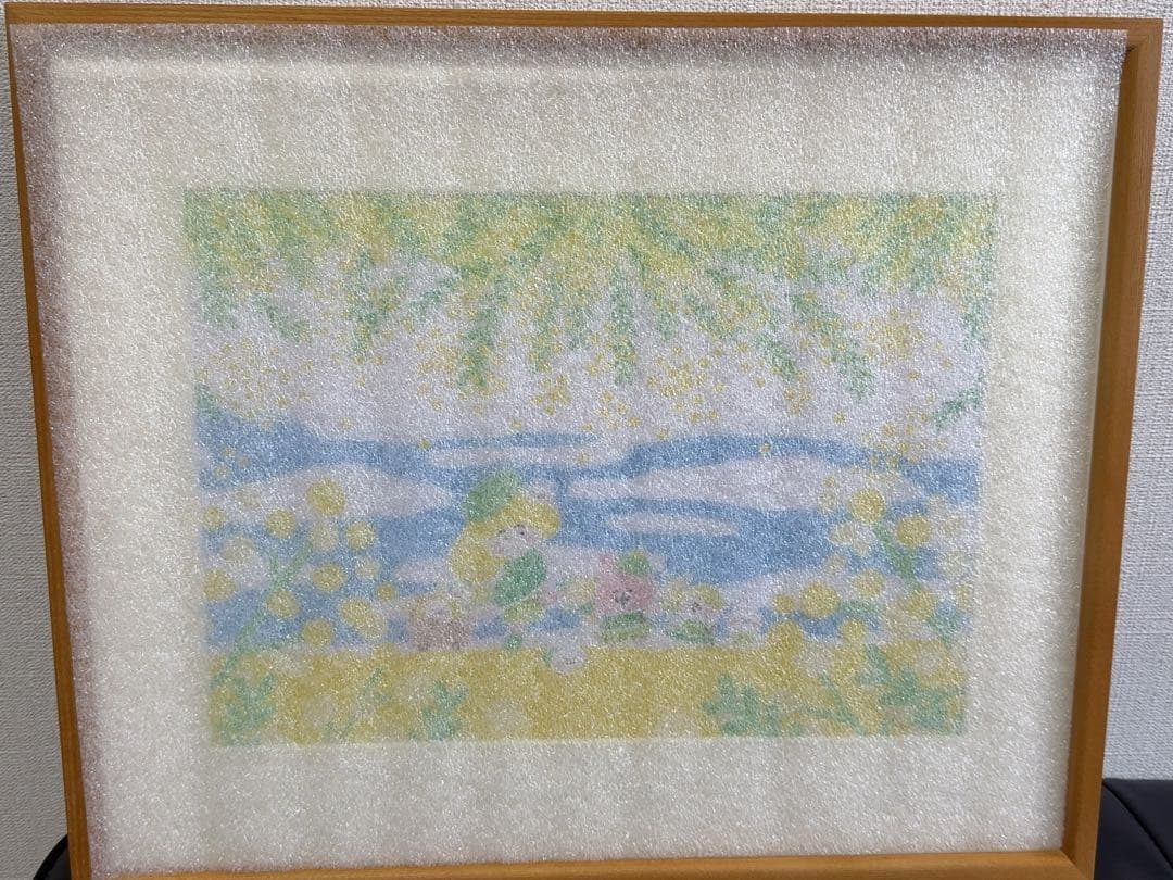 カナヘイの小動物 Kanihé アート作品 ミモザ 直筆サイン入り額装