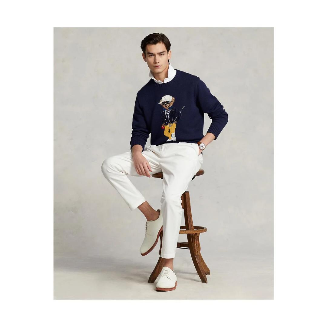 未使用 ポロベアコットンブレンドセーター M ゴルフ RLX POLO GOLF