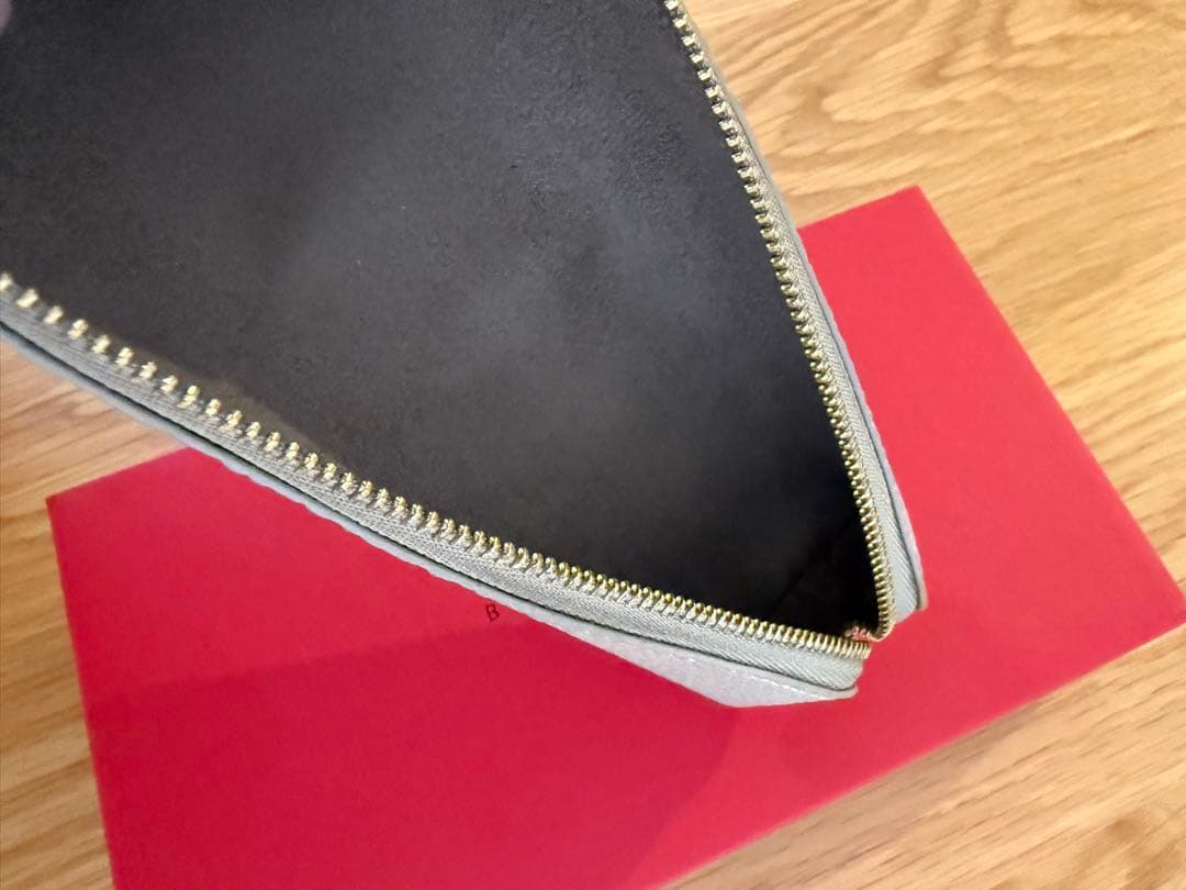 美品❤︎BONAVENTURA ペンケース シュリンクレザー グレージュ