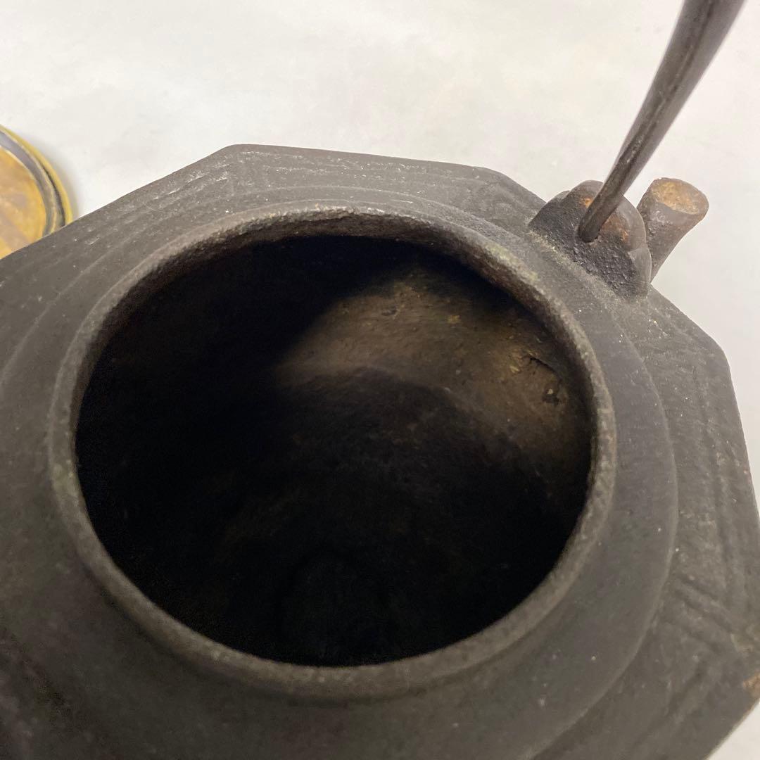 福寿地紋面取 鉄瓶