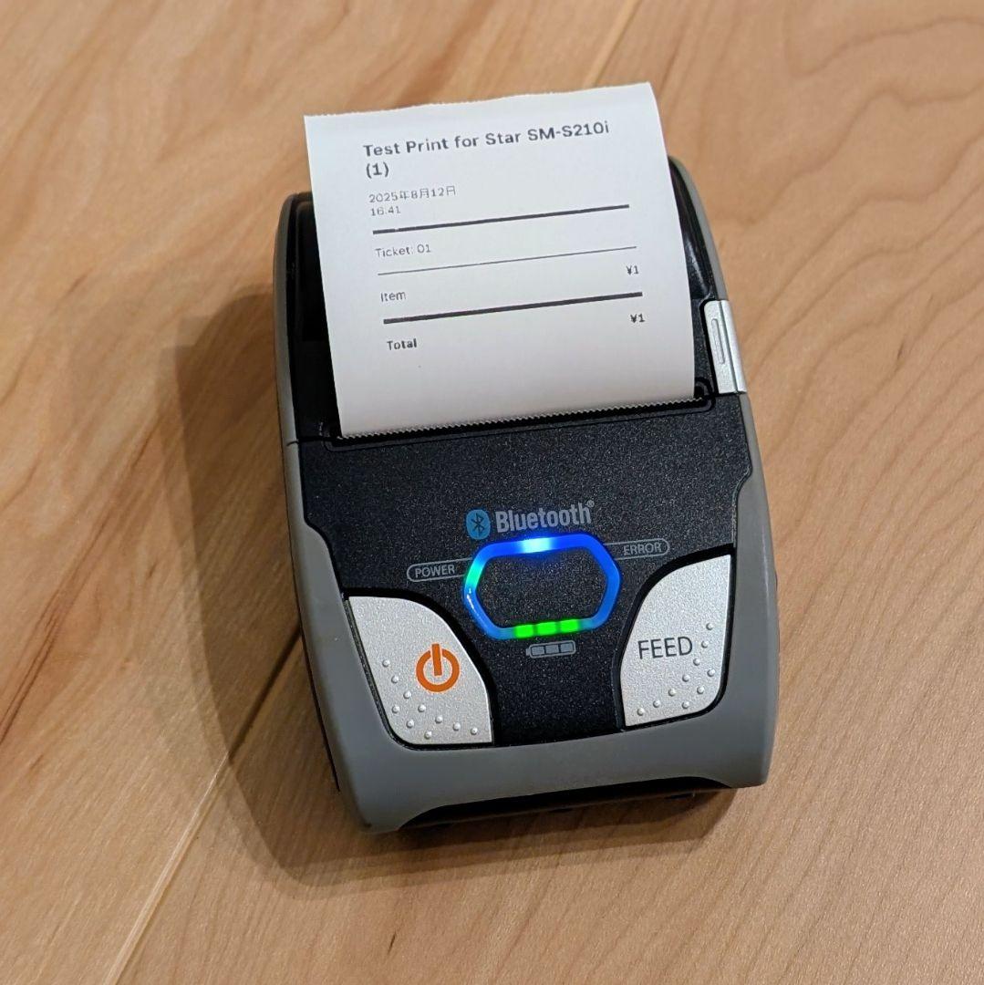 美品 スター精密 SM-S210i Bluetooth モバイルプリンター