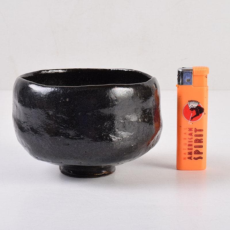 茶道具　楽吉左衛門　弘入作　黒楽茶碗　時代箱　D　R8992
