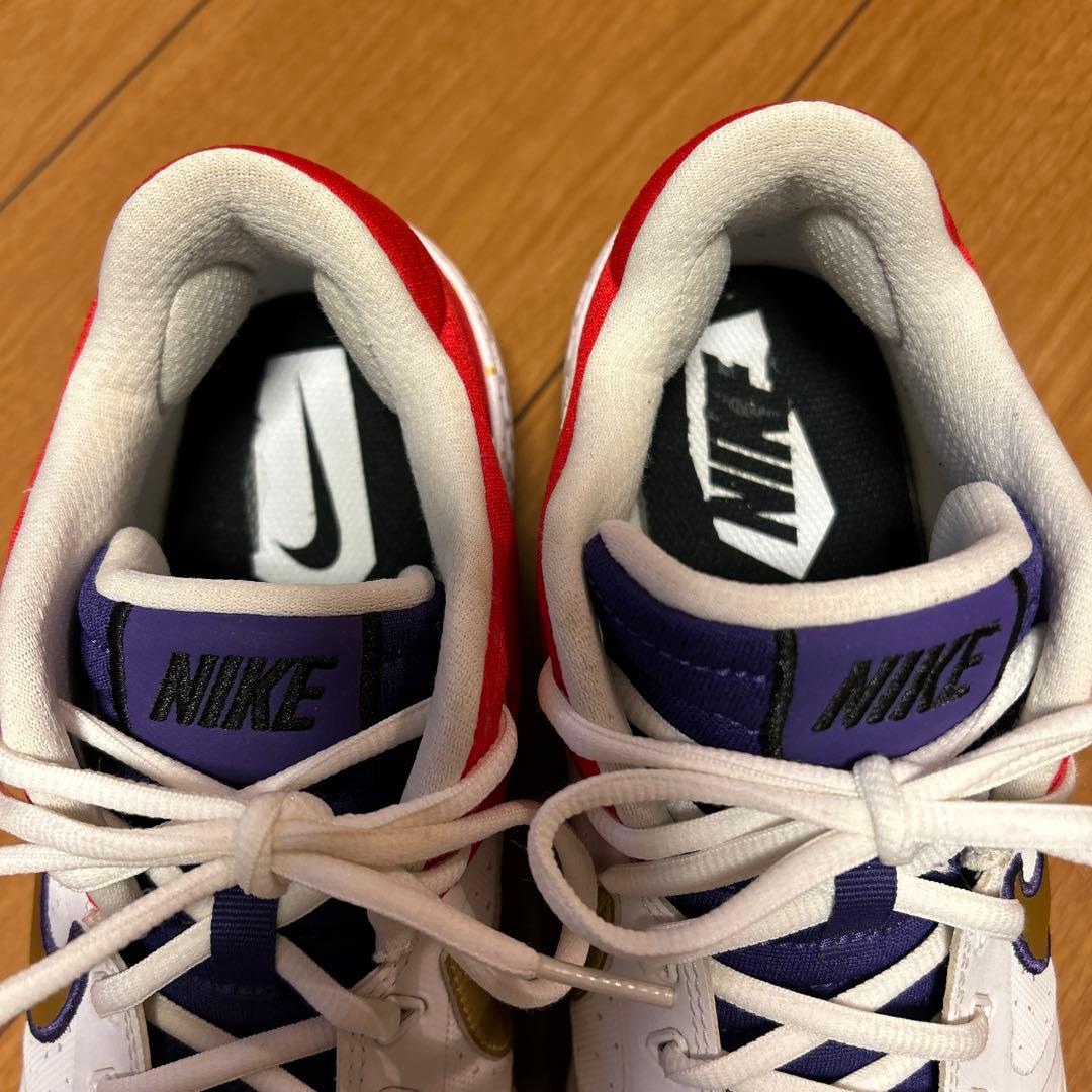 レア！ナイキ 野球 オーダースパイク ホワイト/レッド/ゴールド/パープル27㎝