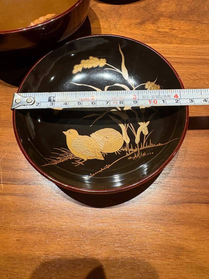 骨董品　明治末期〜大正初期　輪島塗　金蒔絵　漆器椀 煮物椀　茶懐石　5客セット