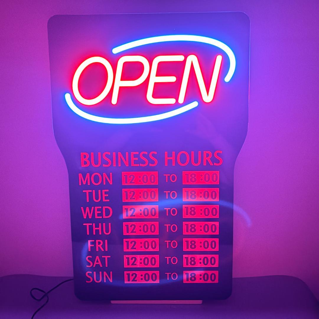 OPEN-CLOSED 看板 オープン クローズ サインプレート 高輝度 LED