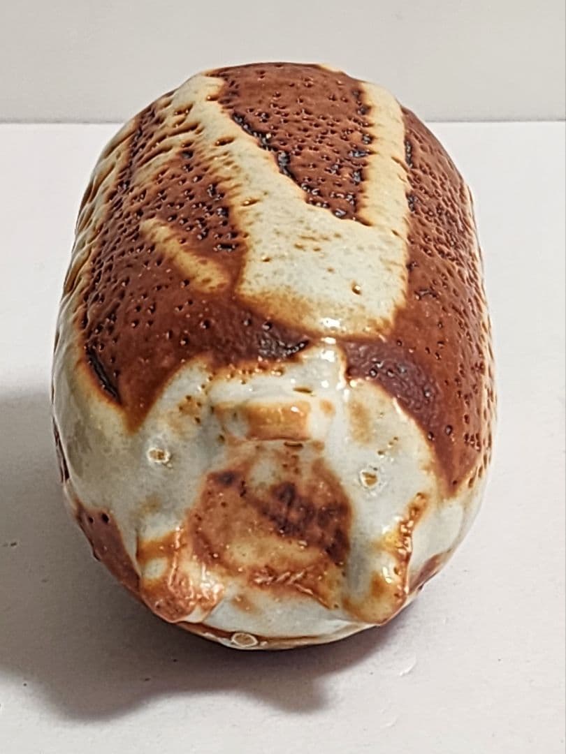 小林武春　赤志野 香炉　共箱/陶歴