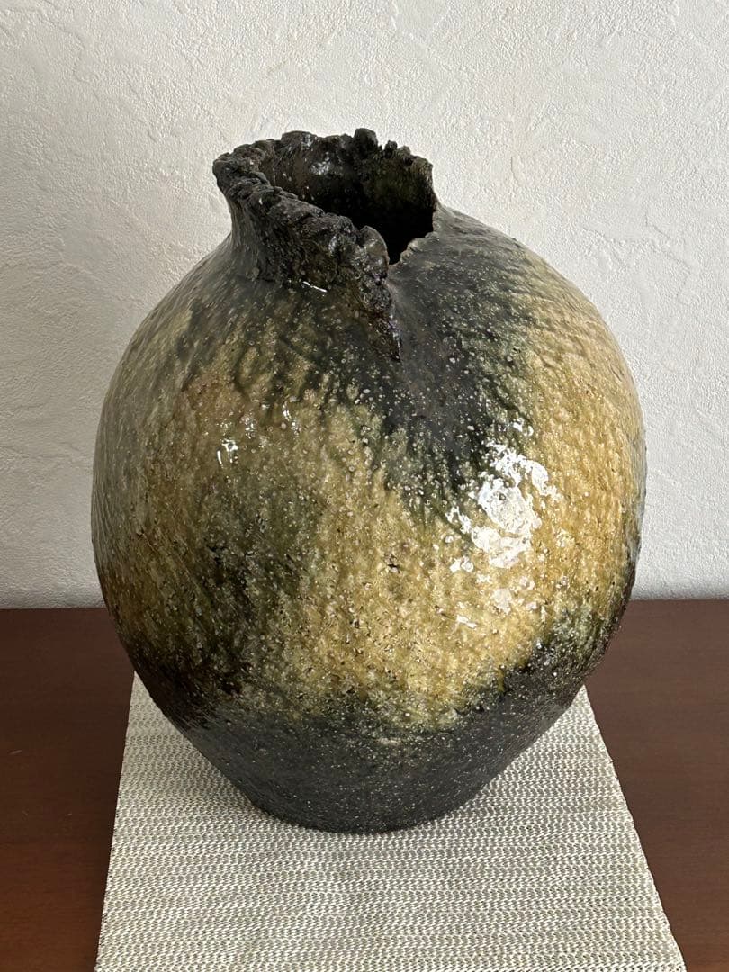 【送料無料】信楽焼　花瓶　壺　特大