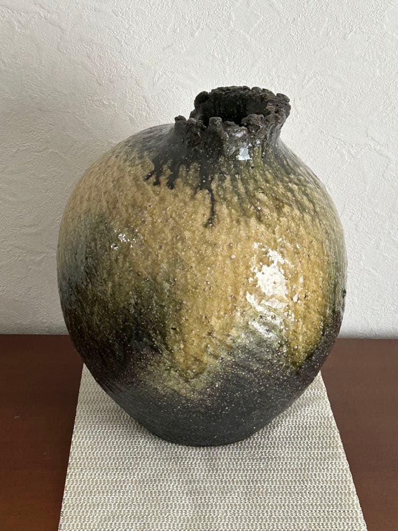 【送料無料】信楽焼　花瓶　壺　特大