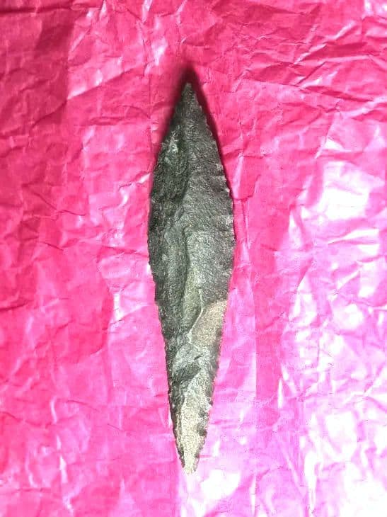 アイヌ仕様。Pro 有舌尖頭器 a 石器 サヌカイト 模写