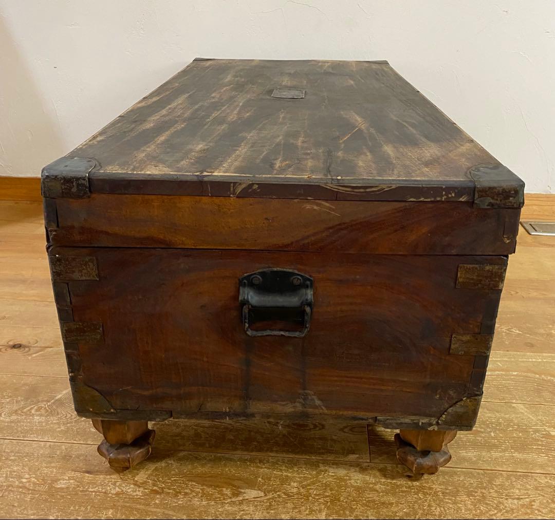 レトロ　アンティーク　木製の大きな箱