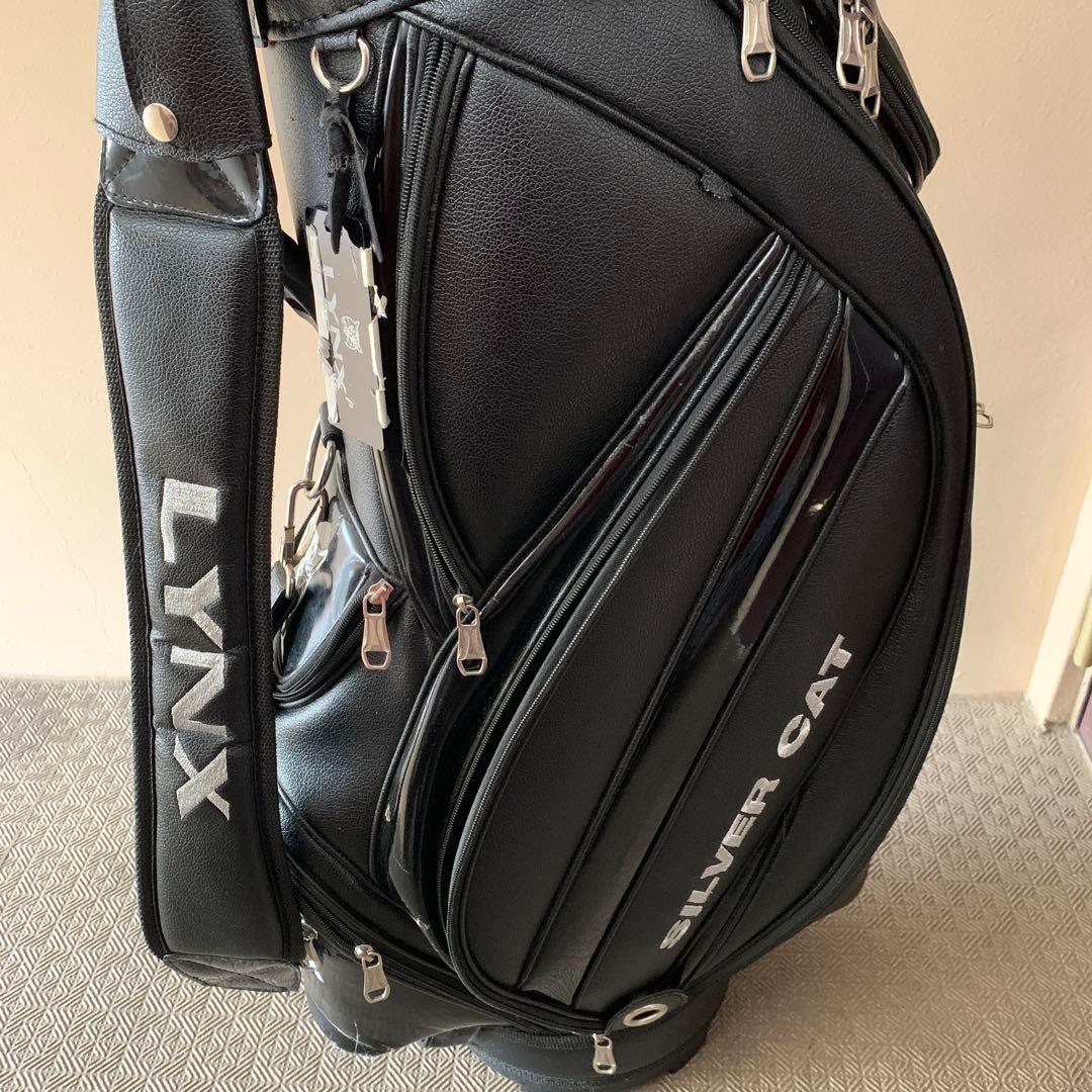 SILVER CAT & LYNX ブラックキャディバッグ