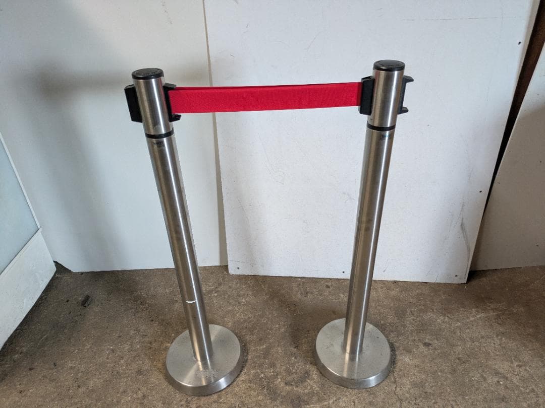 【中古】Teikinバリカー ポールスタンド・整列柱 2本セット