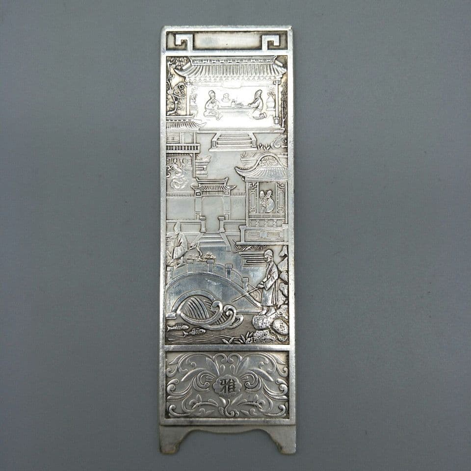 銅 細工 雅趣文豪屏風 文机 茶台 博古架 装飾品 工芸品 置物