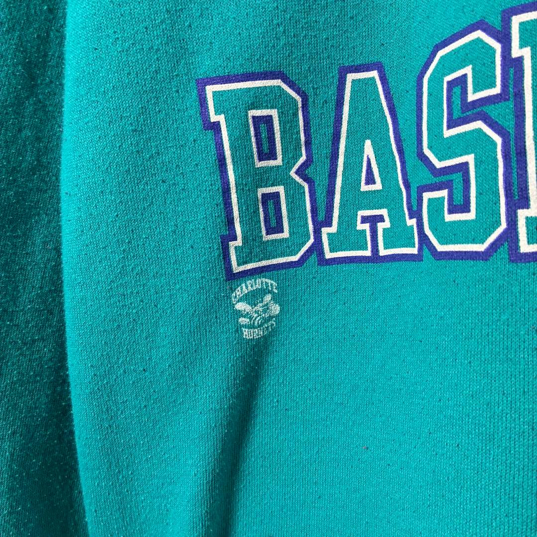 90s USA製 Hanes NBA HORNETS スウェット　アイスブルー