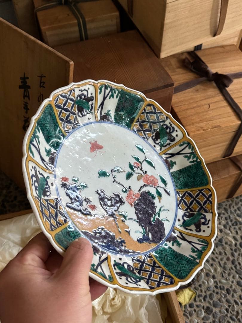 ‼️リサイクルFORT‼️BLACKフライデー①‼️買取直送便①‼️青手で古九谷産の皿‼️