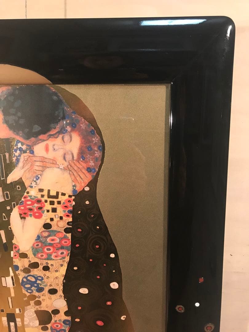 クリムト　「接吻」　ジークレー＋シルクスクリーン金箔加工　サイン無し