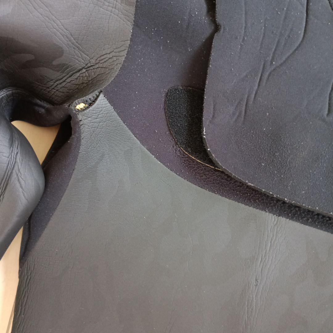 ウェットスーツ、セミドライ 地模様カモ柄、5㎜3㎜ M