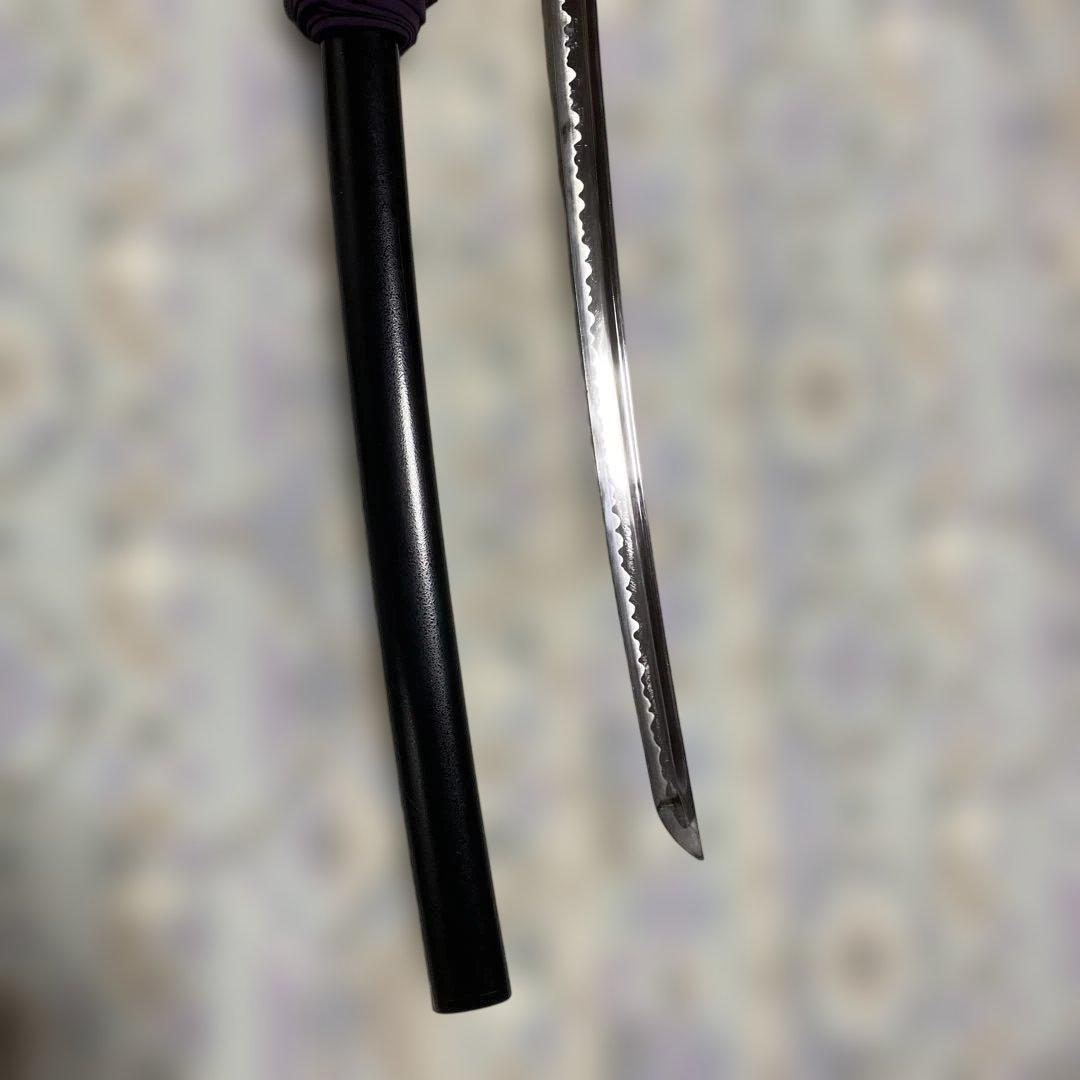 居合刀(刀袋付) 茶柄 竹笹木瓜真鍮鍔 黒梨地呂鞘