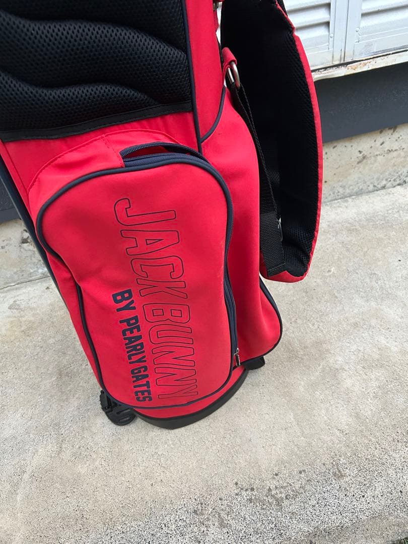 JACK BUNNY レッドキャディバッグ