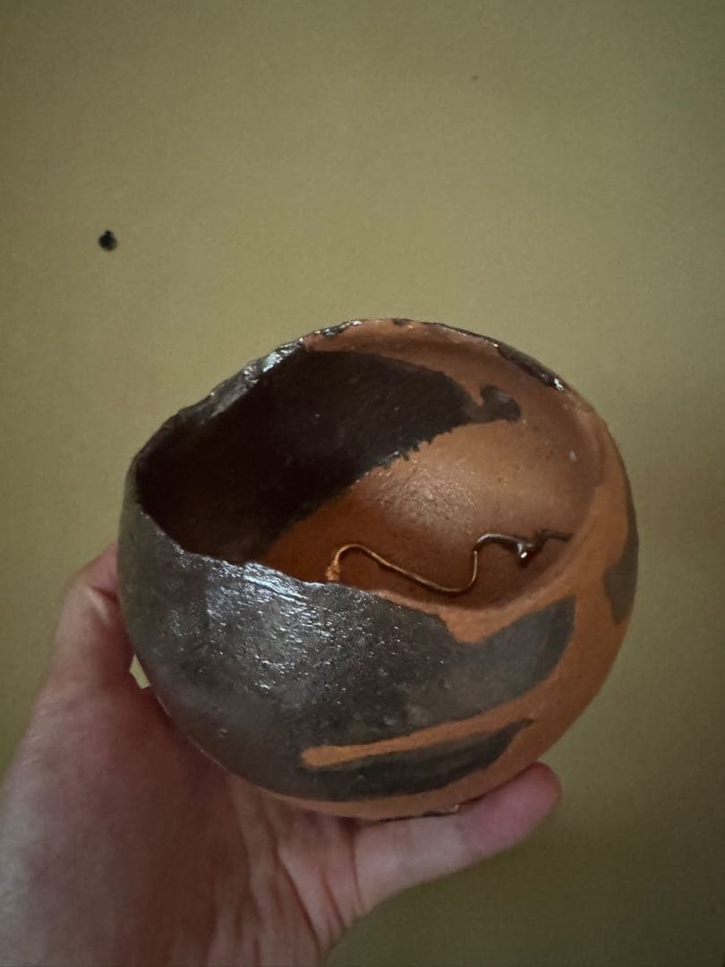 市川透　茶碗　現代アート　備前