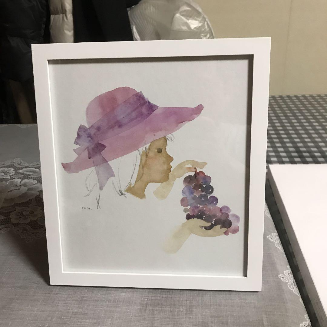 いわさきちひろ 水彩画 新品 美品