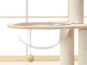 高級 キャットタワー 木製 多頭飼い 据え置き型 大型 爪とぎ 宇宙船　猫家族