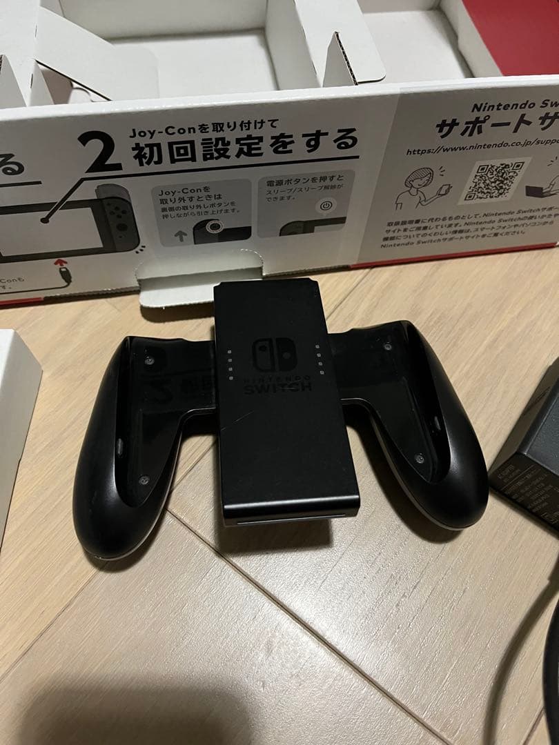Nintendo Switch グレー 本体セット 美品SDカード保護フィルム付