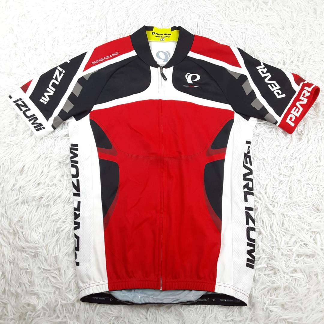 美品◎PEARL IZUMI SHIMANO サイクリングウェア上下セット 赤黒