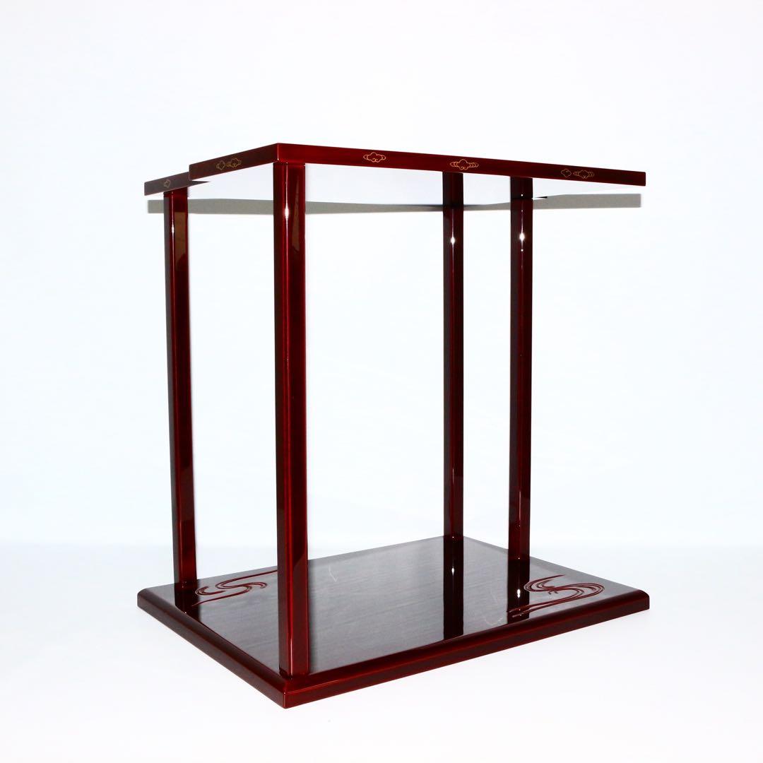 輪島塗 茶平一斎 造 鵬雲斎好 山雲棚 共箱 骨董 飾棚 木製 煎茶道具 茶棚