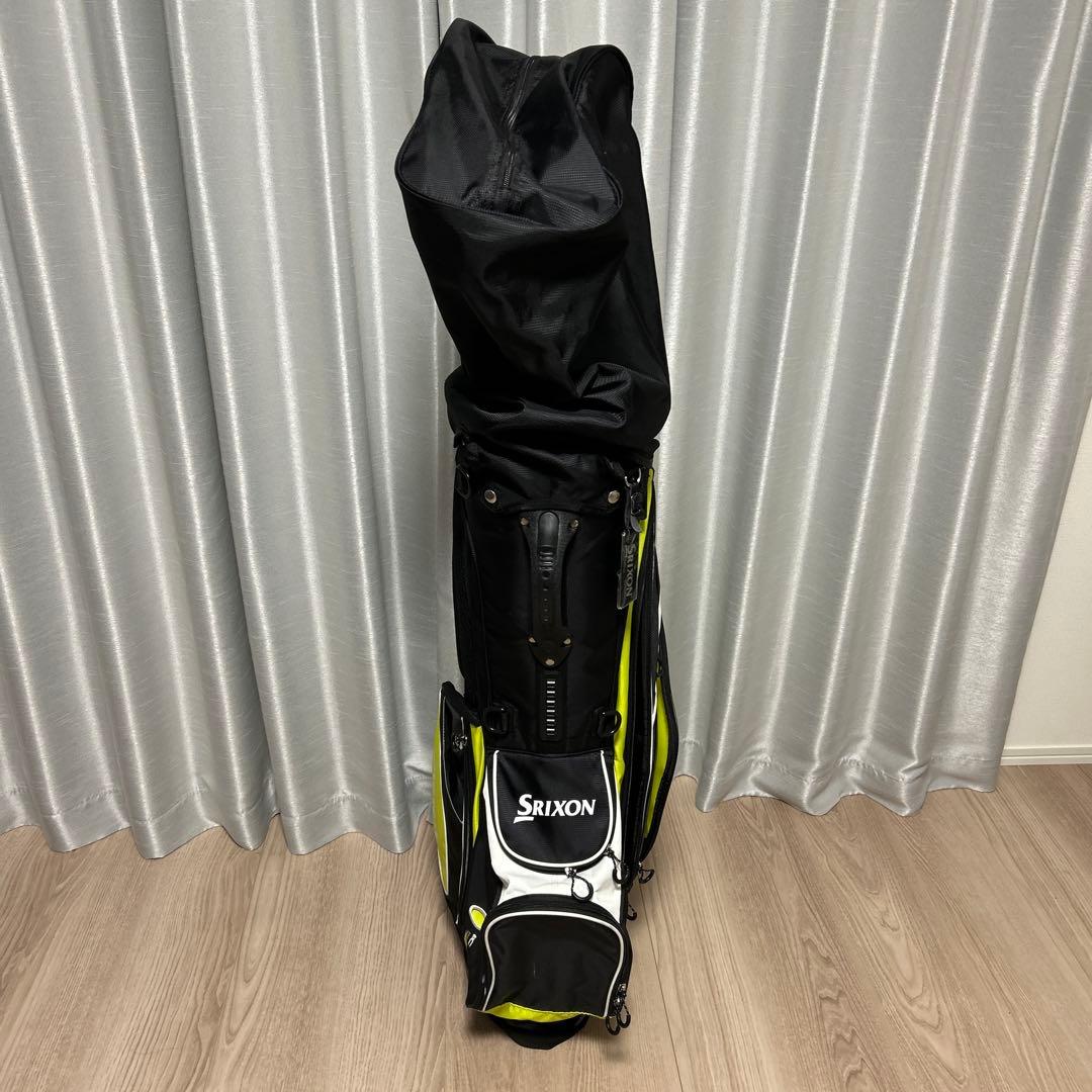 Srixon キャディバッグ 黒/黄 防水カバー付き