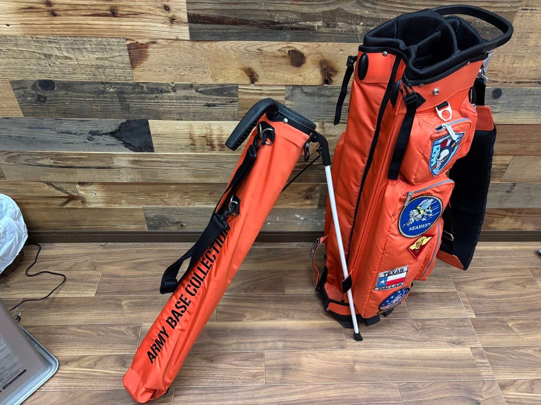 アーミーベースコレクション　 キャディバッグ オレンジ