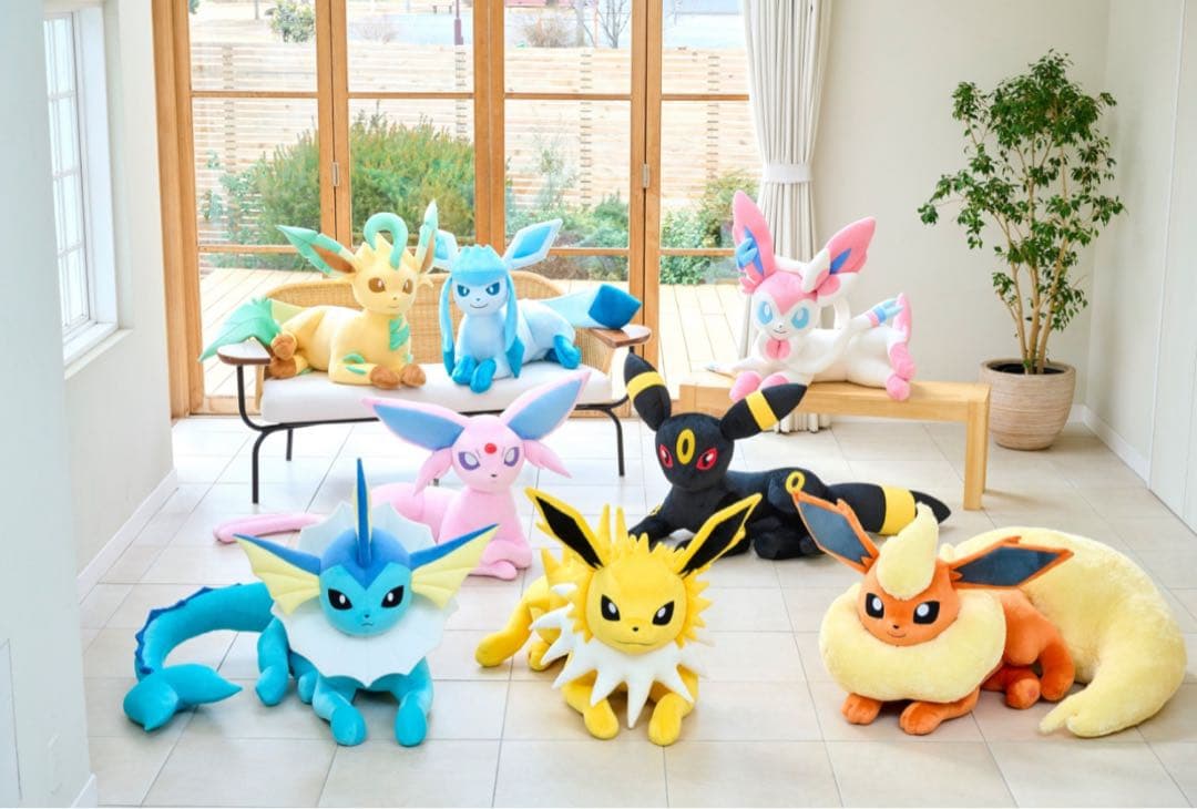 等身大 シャワーズ　寝そべり ぬいぐるみ　新品