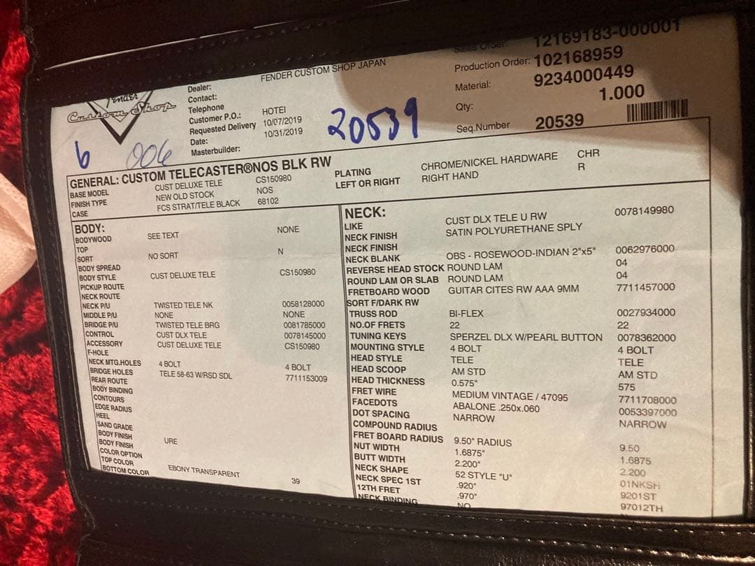 6/27 限定価格fender telecaster custom NOS