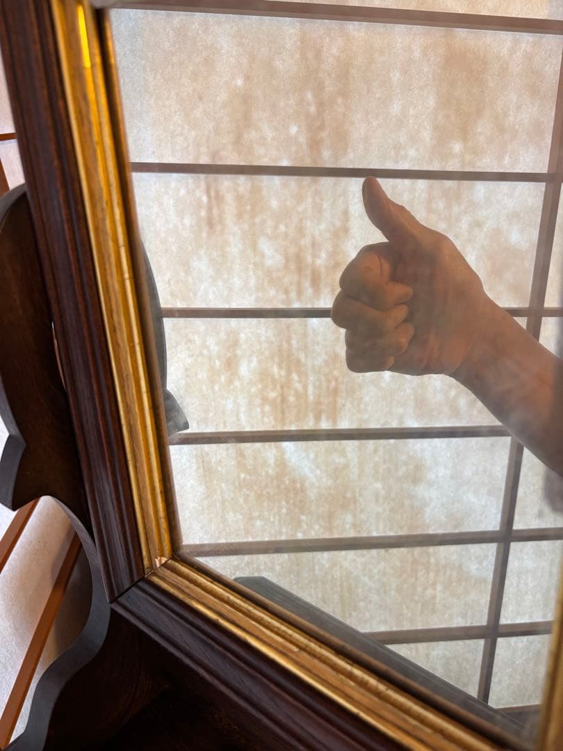 骨董品 明治、大正指物師による特別注文の芸者鏡台。