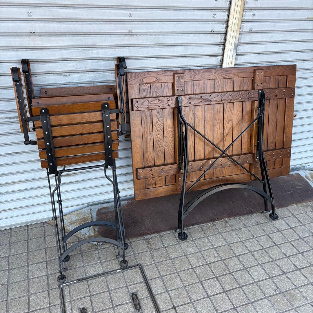 demar forge ガーデンテーブルセット　フォールディングチェア　折り畳み