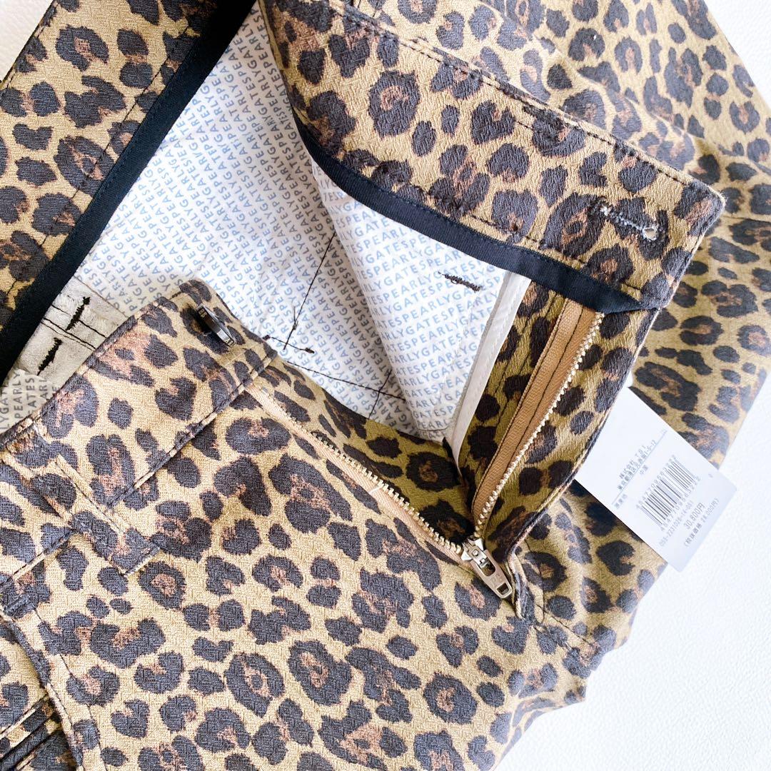 新品 PEARY GATES レディース ゴルフパンツ ヒョウ柄 S(0)