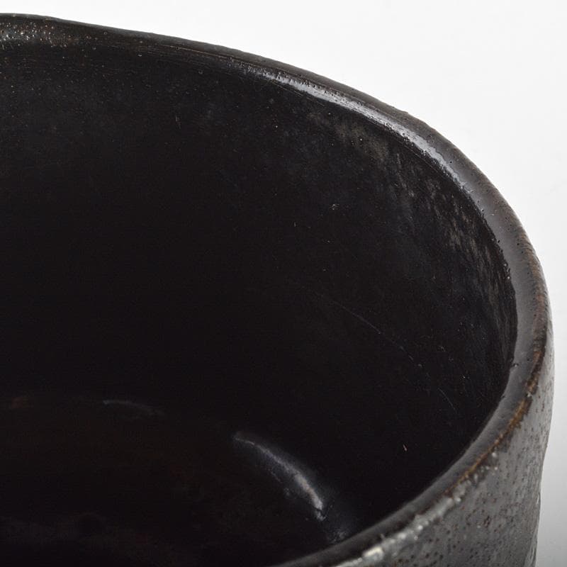 茶道具　華中亭道八製　 瀬戸黒写　茶碗　共箱　M　R7132