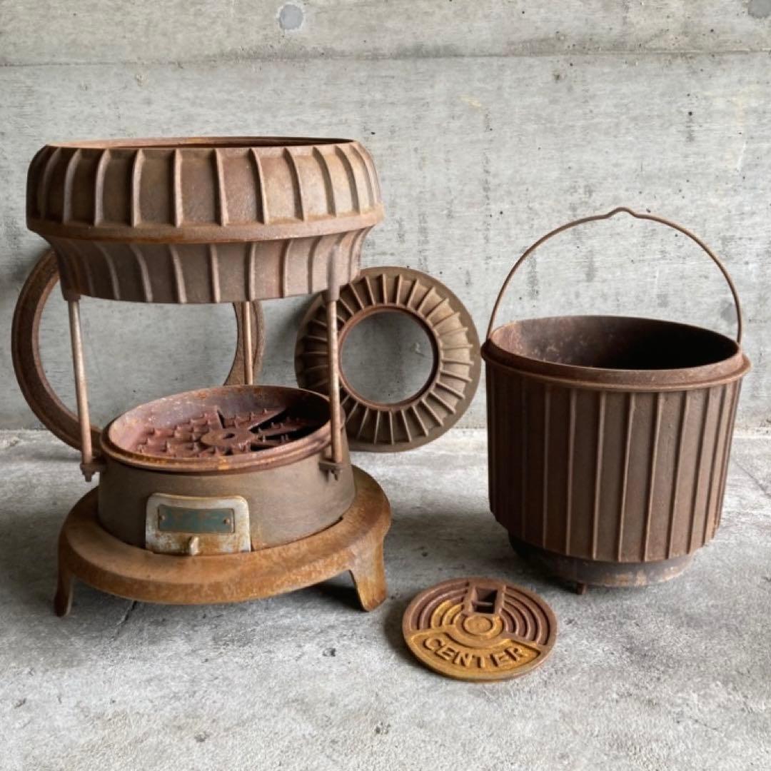 CENTER 薪ストーブ ダルマ 鋳物 鉄製 シャビー レトロ ヴィンテージ